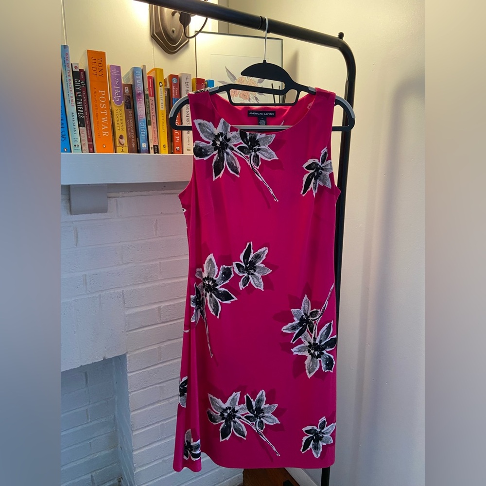 American Living pink floral dress, size 8